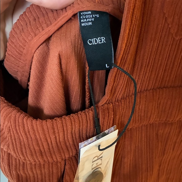 Cider Terracotta Ribbed Overalls - Picture 2 of 5